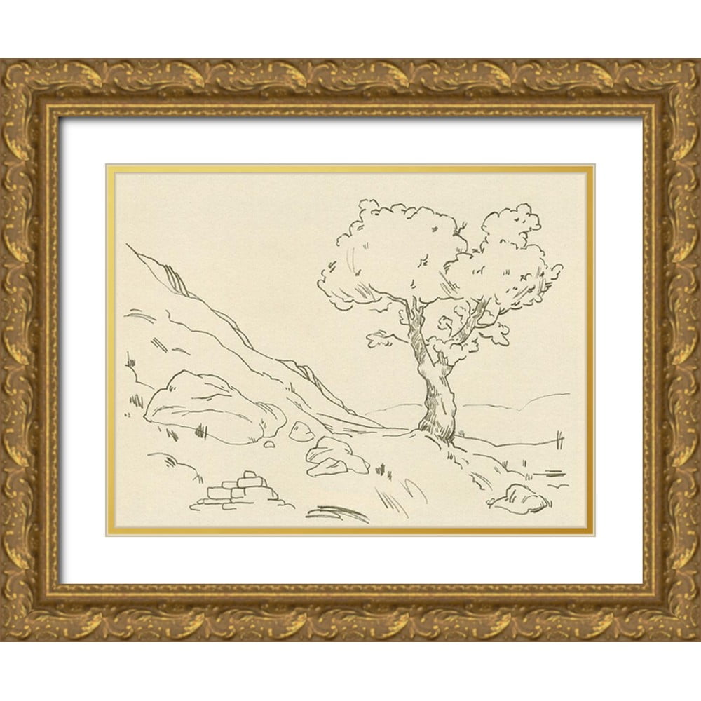 Green, Jacob 18x15 Gold Ornate Wood Framed with Double Matting Museum