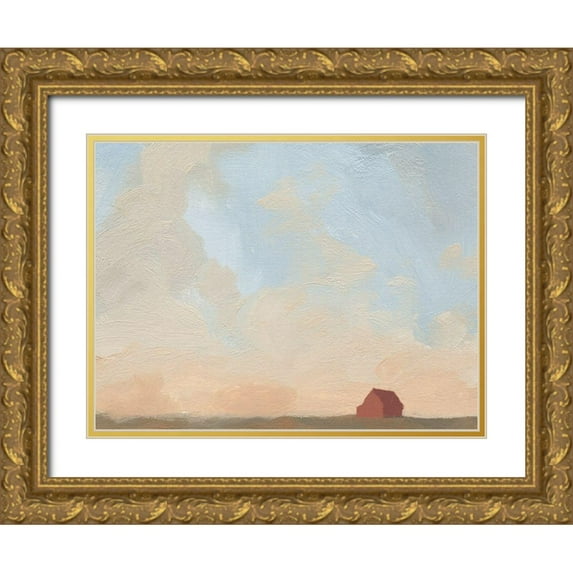 Green, Jacob 18x15 Gold Ornate Wood Framed with Double Matting Museum Art Print Titled - Late Summer Sky II