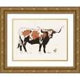 thumbnail image 1 of Green, Jacob 18x15 Gold Ornate Wood Framed with Double Matting Museum Art Print Titled - Terre Cotta Steer I, 1 of 4