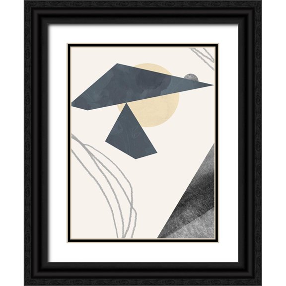 Green, Jacob 19x24 Black Ornate Wood Framed with Double Matting Museum Art Print Titled - Diamond Slate IV