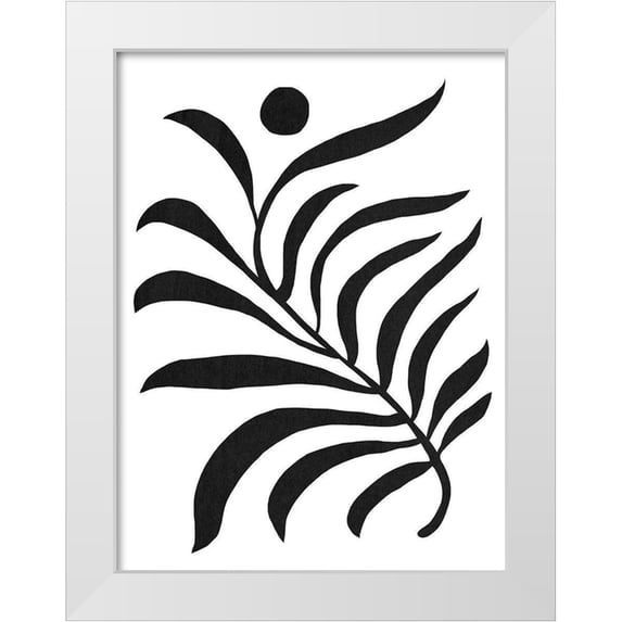 Green, Jacob 19x24 White Modern Wood Framed Museum Art Print Titled - Matisse Fern I