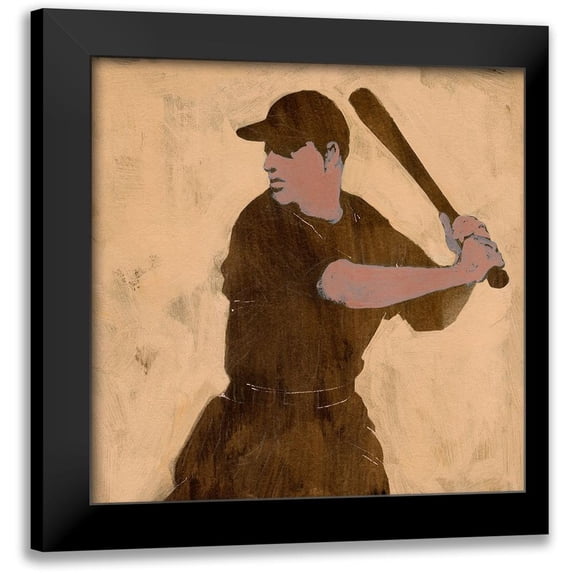 Green, Jacob 20x20 Black Modern Framed Museum Art Print Titled - Baseballer I