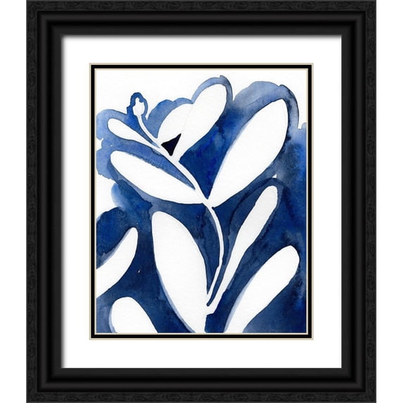 Green, Jacob 20x24 Black Ornate Wood Framed with Double Matting Museum Art Print Titled - Blue Eucalyptus I