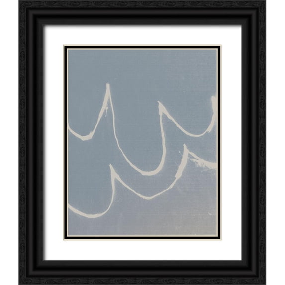 Green, Jacob 20x24 Black Ornate Wood Framed with Double Matting Museum Art Print Titled - Sailing Scrawl II