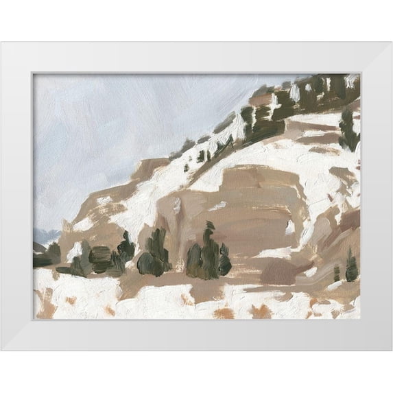 Green, Jacob 24x19 White Modern Wood Framed Museum Art Print Titled - Snowy Rise II