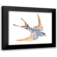 thumbnail image 1 of Green, Jacob 24x20 Black Modern Framed Museum Art Print Titled - Jeweled Barn Swallow I, 1 of 5