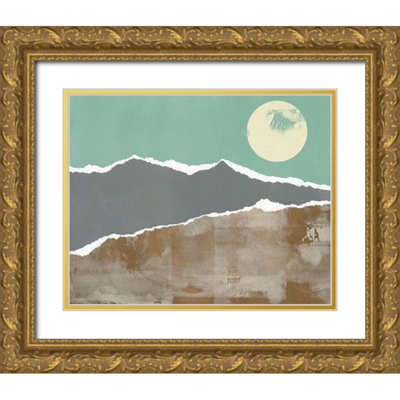 Green, Jacob 24x20 Gold Ornate Wood Framed with Double Matting Museum Art Print Titled - Nevada Nocturn I