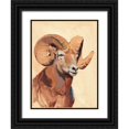 thumbnail image 1 of Green, Jacob 25x32 Black Ornate Wood Framed with Double Matting Museum Art Print Titled - Ochre Ram I, 1 of 4