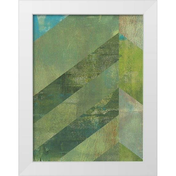 Green, Jacob 25x32 White Modern Wood Framed Museum Art Print Titled - Emerald Canopy I