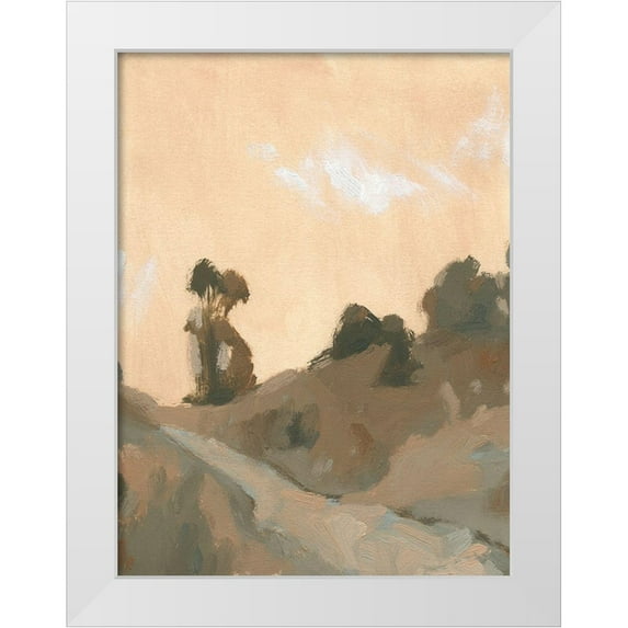 Green, Jacob 25x32 White Modern Wood Framed Museum Art Print Titled - Hillside Walking Path VI