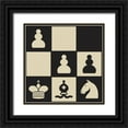 thumbnail image 1 of Green, Jacob 26x26 Black Ornate Wood Framed with Double Matting Museum Art Print Titled - Chess Puzzle III, 1 of 4