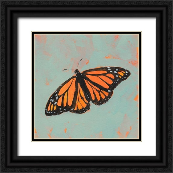 Green, Jacob 26x26 Black Ornate Wood Framed with Double Matting Museum Art Print Titled - Light Monarch II
