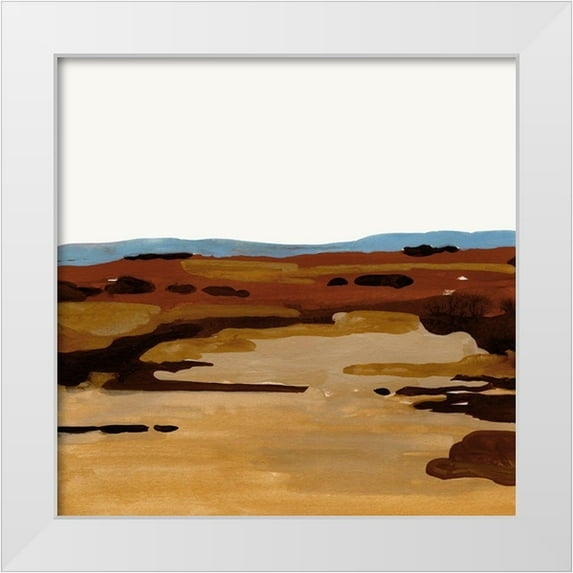 Green, Jacob 26x26 White Modern Wood Framed Museum Art Print Titled - Red Desert I