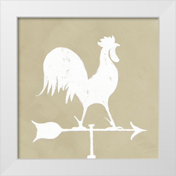 Green, Jacob 26x26 White Modern Wood Framed Museum Art Print Titled - Weathervane I