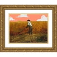 thumbnail image 1 of Green, Jacob 32x25 Gold Ornate Wood Framed with Double Matting Museum Art Print Titled - Masked Masters (Reaping), 1 of 4