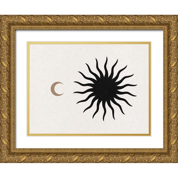 Green, Jacob 32x25 Gold Ornate Wood Framed with Double Matting Museum Art Print Titled - Starry Spirit I