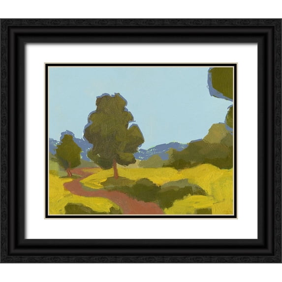 Green, Jacob 32x26 Black Ornate Wood Framed with Double Matting Museum Art Print Titled - Bright Park I