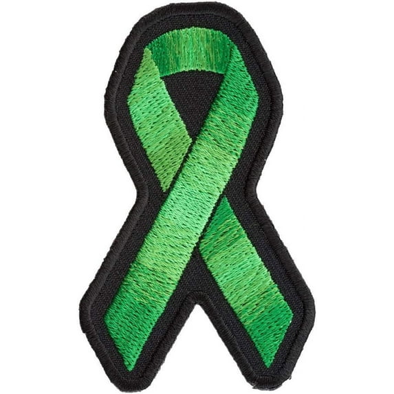 Green-Jade Awareness Ribbon Patch, Support Patches