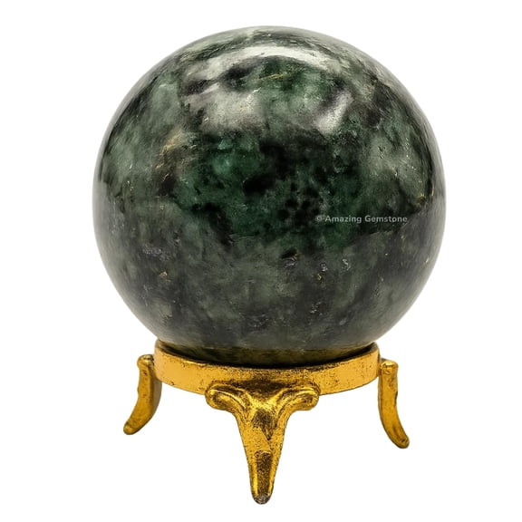 Green Jade Crystal Ball Sphere 1.5" Inches