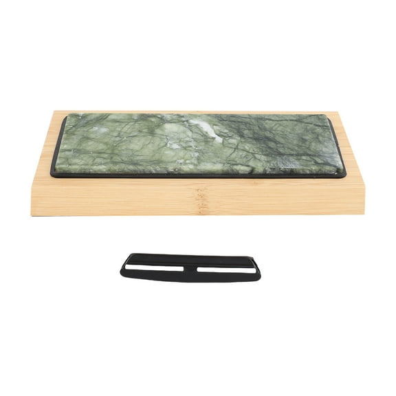 Green Jade Sharpening Stone 2 Side Grit 10000 Fine Polishing Whetstone with Bambusoideae Base Angle Guide