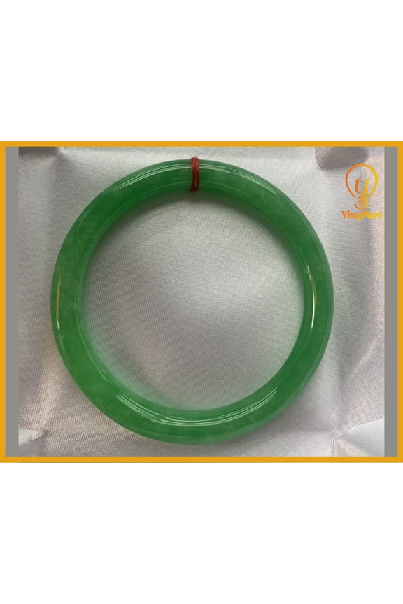 Green Jadeite Jade Bangle Bracelet 48–71mm | Vintage Gemstone Jewelry for Men – Mother days gift – Elegant Gift Bracelet for Sister, Grandma (Babysize)
