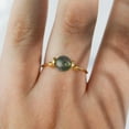 thumbnail image 1 of Green Jadeite Ring Gold Plated Copper Base Elegant Jewelry For Women And Men Sizes US 5 To 12 Handcrafted Durable, 1 of 6