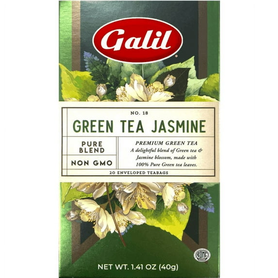 Green Jasmine Herbal Tea | | 20' Tea Bags | 1.41 oz | Galil