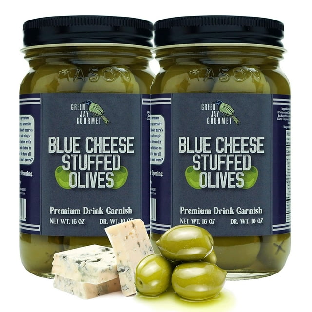 Green Jay Gourmet Blue Cheese Stuffed Olives Cheese Stuffed Green