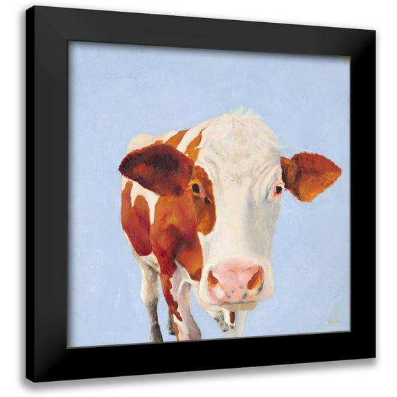 Green, Jenny 12x12 Black Modern Framed Museum Art Print Titled - Cow Self Portrait