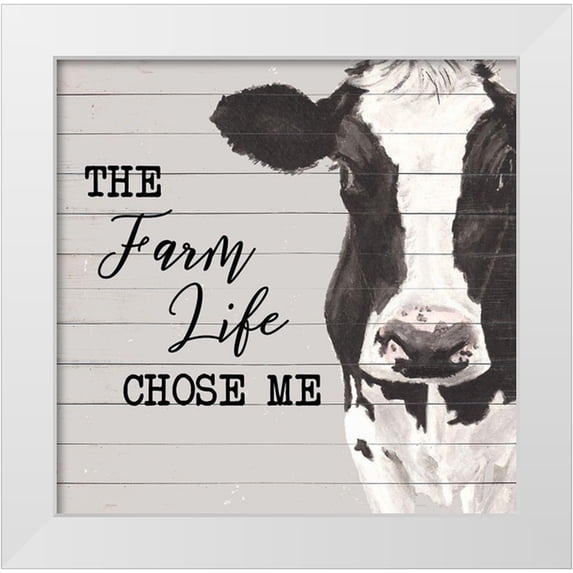 Green, Jenny 26x26 White Modern Wood Framed Museum Art Print Titled - The Farm Life
