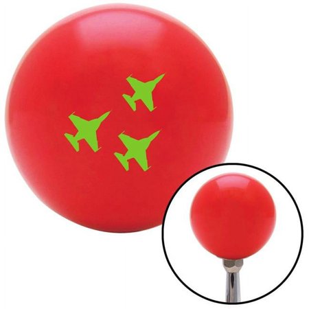 Green Jet Formation Red Shift Knob with M16 x 1.5 Insert Shifter Auto Manual Custom Brody