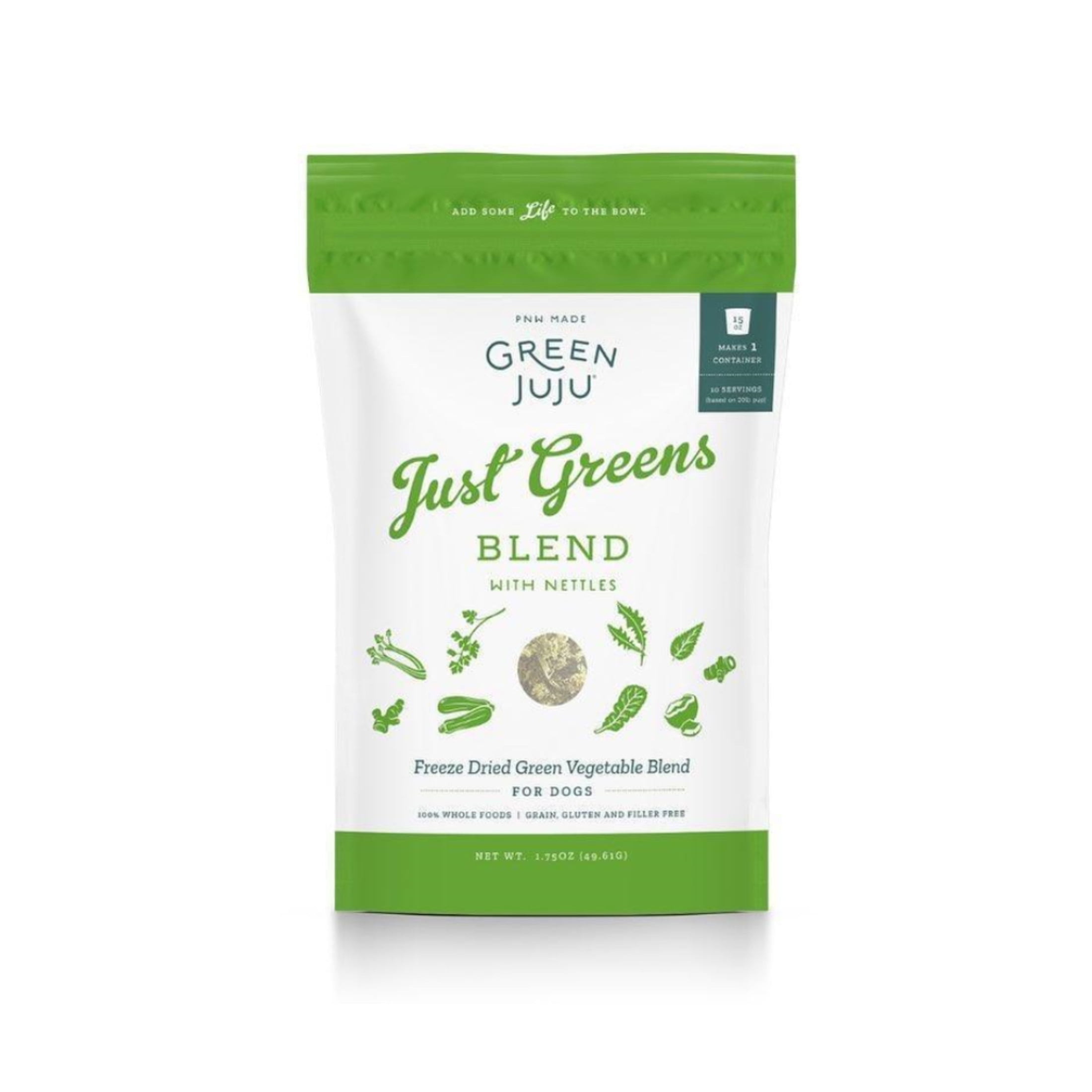Green Juju Just Greens Freeze-Dried Dog Food Topper, 5.5-oz (Size: 5.5-oz)