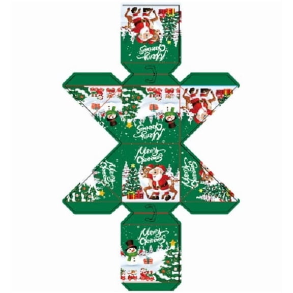 Green Jumping Surprise Box Gift Set 4 Pop Up Boxes With Gift Bag For Christmas Celebration