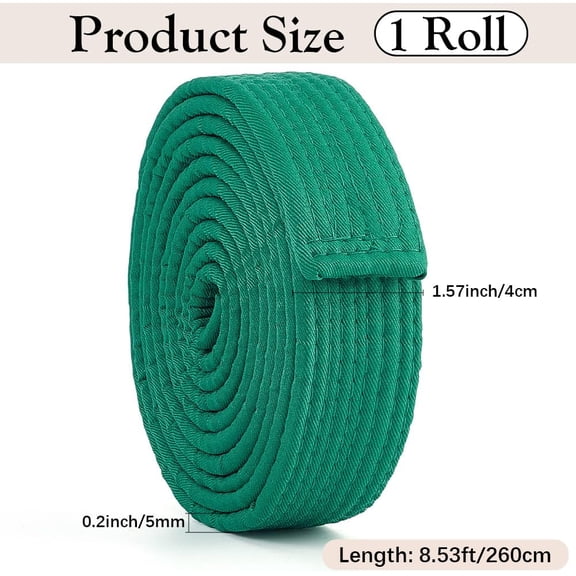 Green Karate Jiu Jitsu Belt Polyester Martial Arts Belt Judo TKD Aikido Uniform Ranking Belt Long Soft Universal Ranking Belts Taekwondo for Adult Sports Training Equipment 8.53ft