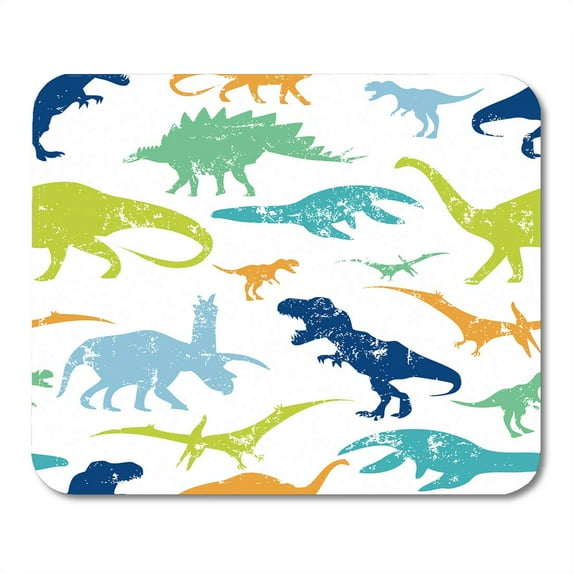 Green Kids Dino Pattern for Original Rex Dinosaur Boys Monster Silhouette Mousepad Mouse Pad Mouse Mat 9x10 inch