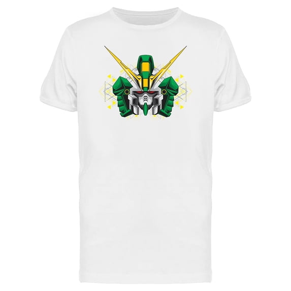 Green Killer Robot Android T-Shirt Men -Image by Shutterstock, Male XX-Large