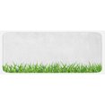 thumbnail image 1 of Green Kitchen Mat, Fresh Grass Lawn Horizontal Pattern Nature Outdoors Meadow Gardening Theme, Plush Decorative Kitchen Mat with Non Slip Backing, 47" X 19", Lime Green White, by Ambesonne, 1 of 1