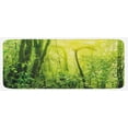 thumbnail image 1 of Green Kitchen Mat, Tropical Amazon Wildlife Nature Forest with Branches and Tree Art, Plush Decorative Kitchen Mat with Non Slip Backing, 47" X 19", Forest Green Pale Green, by Ambesonne, 1 of 1