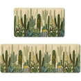 thumbnail image 1 of Green Kitchen Rugs and Mats with Rubber Backing Non Skid Washable,2 Pieces Kitchen Mats for Floor Runner Rugs Standing Mat Set (17" Wx30 L+17" Wx 47" L Cactus), 1 of 3