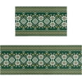 thumbnail image 1 of Green Kitchen Rugs Sets of 2, Green Kitchen Mat Washable Non-Slip Kitchen Mats for Floor Set of 2 Green Kitchen Decor, 1 of 7