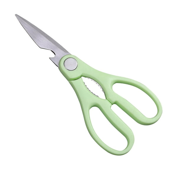 Green Kitchen Scissors, Household Multi-Functional Strong Chicken Bone Scissors, Meat Cutting Scissors, Food Grade Stainless Steel, 23X8X1.1Cm, Iron Handle, For Kitchen Use