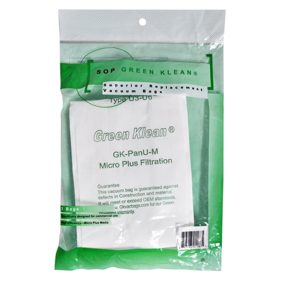 Green Klean GKPANUM Gk-pan Um Replacement Bag, 3 Bags/pack, 12 Packs/carton