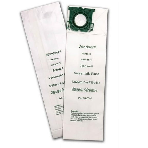 Green Klean Windsor Triple Layer Replacement Vacuum Bags, 10 Bags