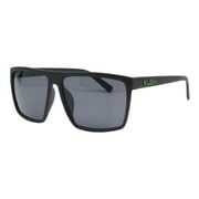 Green Kush Mens Sunglasses Matte Black Classic Square Frame UV400