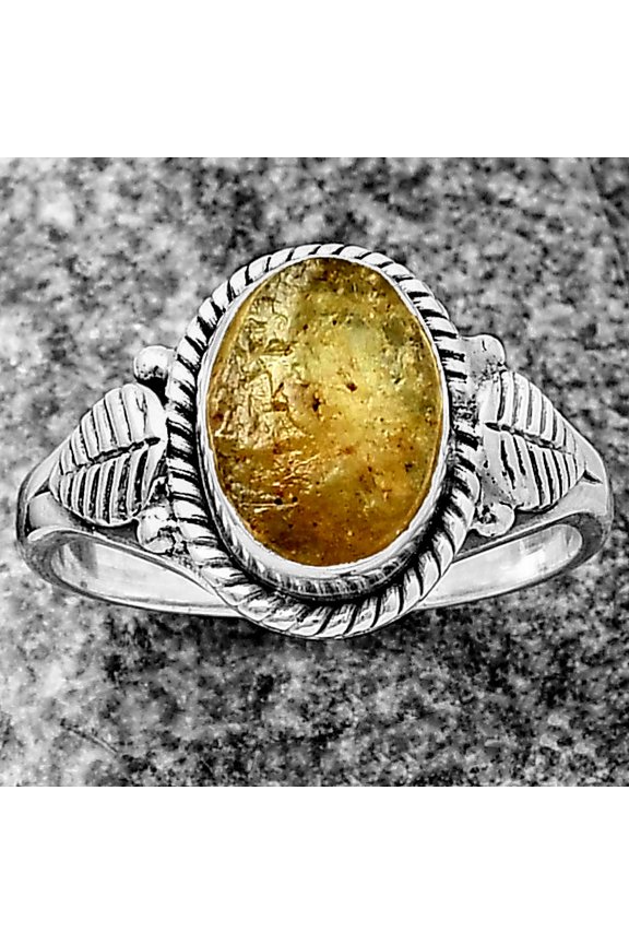 Green Kyanite Rough - India 925 Sterling Silver Ring s.8.5 Jewelry R-1403 SDR212801