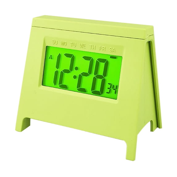 Green LED Digital Alarm Clock, Large Display Bedroom Clock with ...