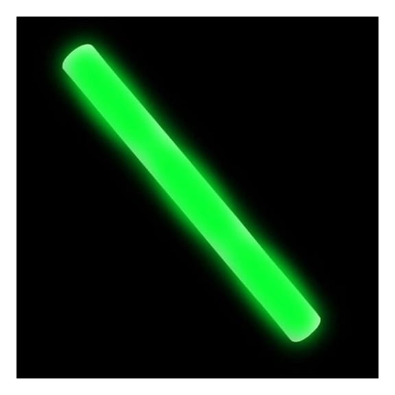 Green LED Foam Stick 100 Pack, 3 Flashing Mode, Glow in The Dark Party Supplies for Birthdays, Weddings, Events, Promotional and More!