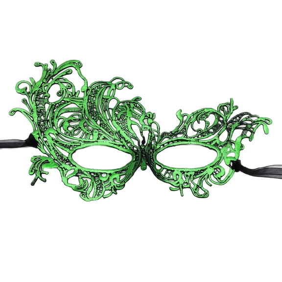 Green Lace Masquerade Mask for Women 10 Inch Venetian Masquerade Masks for Masquerade Party Mardi Gras Mask for Halloween Events Themed Gatherings, 1 Pack
