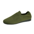 thumbnail image 1 of Green Ladies Round Toe Slip On Casual Shoes With Mesh Upper For Comfortable Use In Spring Summer Daily Wear For Various Occasions, 1 of 9