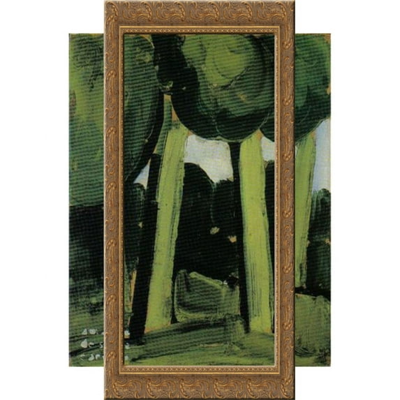 Green Landscape 24x20 Gold Ornate Wood Framed Canvas Art by Amadeo de Souza-Cardoso